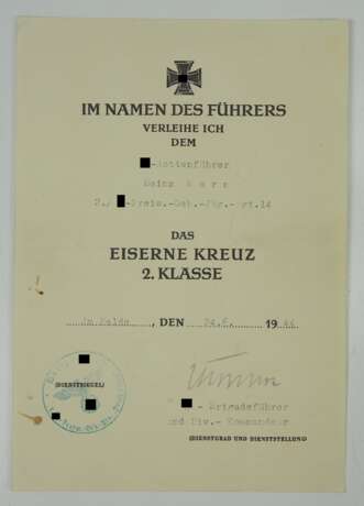 Urkundennachlass eines Unterscharführers der 2./ SS-Freiwilligen-Gebirgs-Jäger-Regiment 14 "Skanderbeg". - photo 4