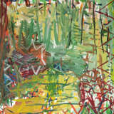 Голубой лес Papier Gouache Abstrakter Expressionismus Landschaftsmalerei Russland 2023 - Foto 1