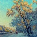 Зимний вечер Canvas Oil Realism Cityscape Ukraine 2023 - photo 1