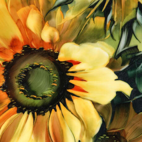 Porzellangemälde: Sonnenblumen. - Foto 2