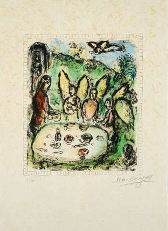 Marc Chagall. Abraham und die drei Engel - photo 1