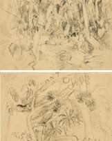 Oskar Moll. Mixed Lot of 2 Works on Paper