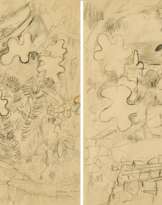 Oskar Moll. Mixed Lot of 2 Works on Paper
