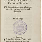 The Twoo Bookes of Francis Bacon. Of the proficience and advancement of Learning, divine and humane - фото 1