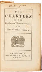 The Charters of the Province of Pennsylvania and the City of Philadelphia