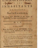 An Exhortation to the Inhabitants of the Province of South Carolina