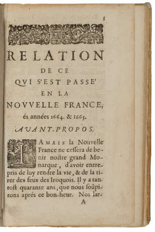 Relation de ce qui s'est passé en La Nouvelle France és années 1664 & 1665 - Foto 1