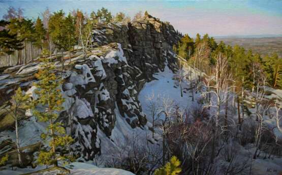 "Аракульские Шиханы" Canvas on the subframe Oil paint Realism Landscape painting Russia 2023 - photo 1