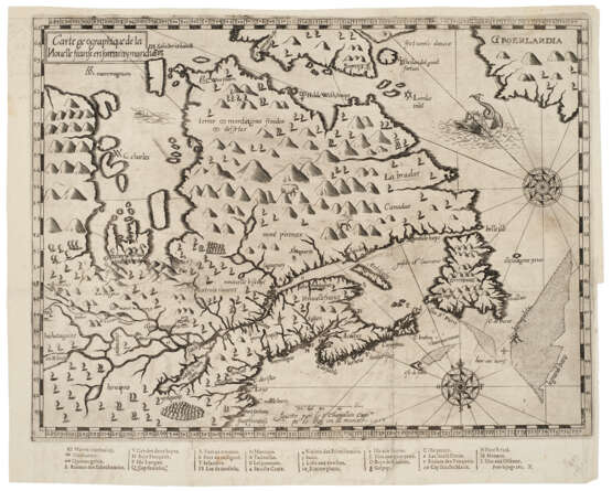 Carte geographique de la nouelle franse en son vray meridiein - Foto 1