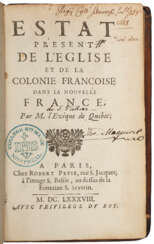 Estat present de l&#39;eglise et de la colonie Fran&#231;oise dans la Nouvelle France