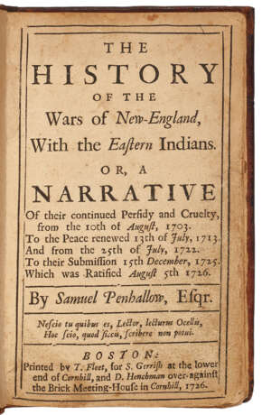 The History of the Wars of New-England, with the Eastern Indians - Foto 1