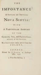 The Importance of Settling and Fortifying Nova Scotia