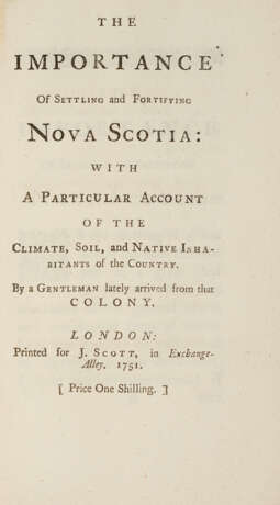 The Importance of Settling and Fortifying Nova Scotia - photo 1
