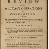A Review of the Military Operations in North-America, from The Commencement of the French Hostilities on the Frontiers of Virginia in 1753, to the Surrender of Oswego, on the 14th of August, 1756 - Foto 1
