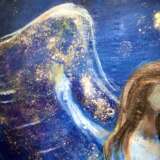 "Сияющий Ангел" Холст на подрамнике Акрил Абстрактный экспрессионизм Мифологическая живопись Киргизия 2023 г. - фото 2