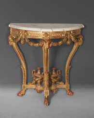 A LATE LOUIS XV GILTWOOD CONSOLE