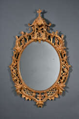 A GEORGE III STYLE GILTWOOD AND GILT-COMPOSITION MIRROR