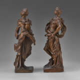 A PAIR OF TERRACOTTA ALLEGORICAL FIGURES OF ABUNDANCE AND FORTUNE - фото 3