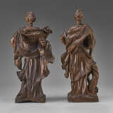 A PAIR OF TERRACOTTA ALLEGORICAL FIGURES OF ABUNDANCE AND FORTUNE - фото 4