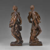 A PAIR OF TERRACOTTA ALLEGORICAL FIGURES OF ABUNDANCE AND FORTUNE - фото 5