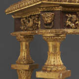 A PAIR OF NORTH ITALIAN GILTWOOD, FAUX PORPHYRY, LAPIS LAZULI AND MARBLE-MOUNTED CONSOLES - фото 8