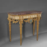 A LOUIS XVI CREAM-PAINTED AND PARCEL-GILT CONSOLE - фото 2