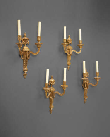 TWO PAIRS OF LATE LOUIS XV ORMOLU TWO-BRANCH WALL-LIGHTS - photo 2