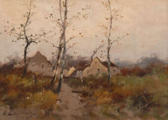 GALIEN-LALOUE, Eugène: Dorflandschaft i