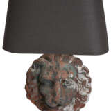 A PAIR OF TERRACOTTA AND BRUSHED-METAL LAMPS - photo 4