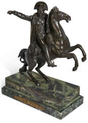 A BRONZE EQUESTRIAN FIGURE OF NAPOLEON