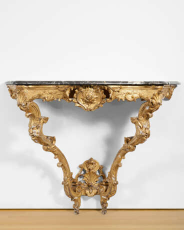 A REGENCE GILTWOOD CONSOLE TABLE - photo 2
