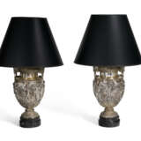 A PAIR OF SILVERED-BRASS AND COPPER VASES, NOW MOUNTED AS LAMPS - фото 2