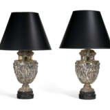 A PAIR OF SILVERED-BRASS AND COPPER VASES, NOW MOUNTED AS LAMPS - фото 4