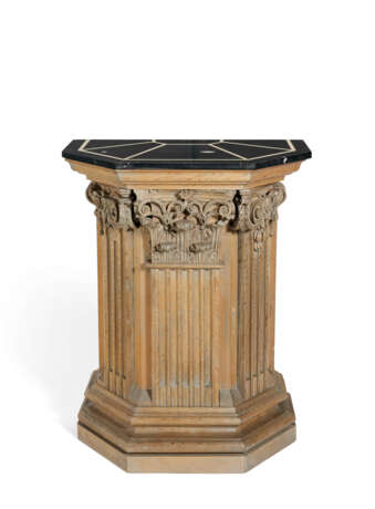 A PAIR OF CARVED OAK PEDESTALS - photo 2