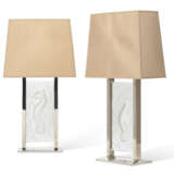 A PAIR OF LALIQUE GLASS 'POSEIDON' TABLE LAMPS - photo 1