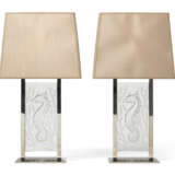 A PAIR OF LALIQUE GLASS 'POSEIDON' TABLE LAMPS - фото 2