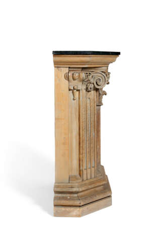 A PAIR OF CARVED OAK PEDESTALS - photo 4
