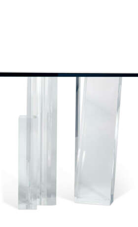 A GLASS AND ACRYLIC CONSOLE TABLE - Foto 4