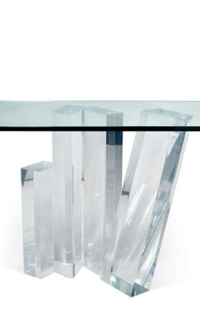 A GLASS AND ACRYLIC CONSOLE TABLE - photo 5