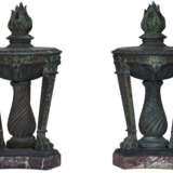 A PAIR OF VERDIGRIS PATINATED-BRONZE ATHENIENNES - photo 1