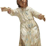 FIVE SPANISH COLONIAL GILT AND POLYCHROME-DECORATED CARVED WOOD RELIGIOUS FIGURES - photo 10
