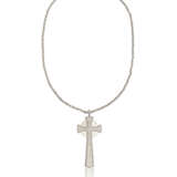 THEO FENNELL DIAMOND AND WHITE GOLD CROSS PENDANT-NECKLACE - photo 1