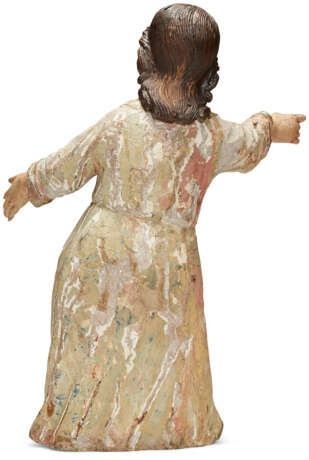 FIVE SPANISH COLONIAL GILT AND POLYCHROME-DECORATED CARVED WOOD RELIGIOUS FIGURES - photo 11