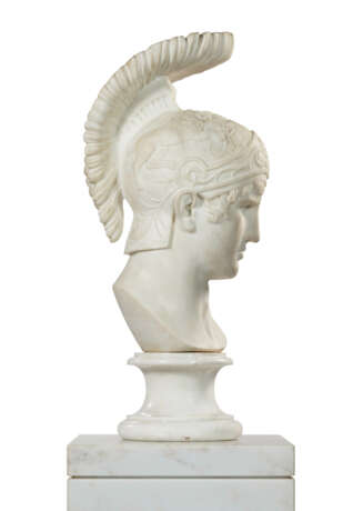 A WHITE MARBLE HEAD OF A CENTURION - фото 3