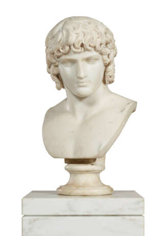 A WHITE MARBLE HEAD OF A YOUTH - photo 5