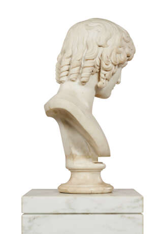 A WHITE MARBLE HEAD OF A YOUTH - photo 7