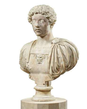 A WHITE MARBLE BUST OF YOUNG MARCUS AURELIUS - photo 6