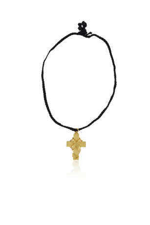 KIESELSTEIN-CORD GOLD CROSS PENDANT - Foto 1