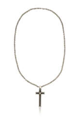 CHROME HEARTS DIAMOND AND SILVER 'MAPPLETHORNE' PENDANT-NECKLACE