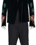 Outerwear (Clothing and accessories, Clothing). A BLACK VELVET AND SEQUINED JACKET